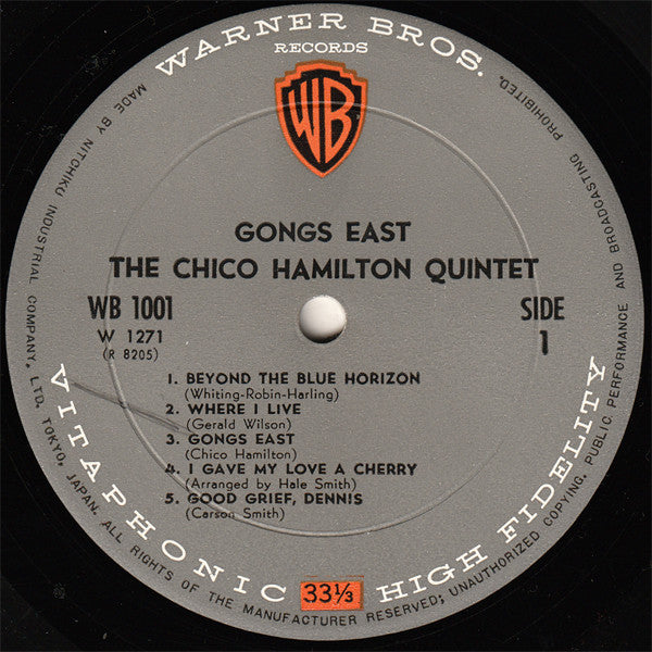 The Chico Hamilton Quintet - Gongs East! (Vinyl, LP, Album, Mono) Very Good (VG) / Good Plus (G+)