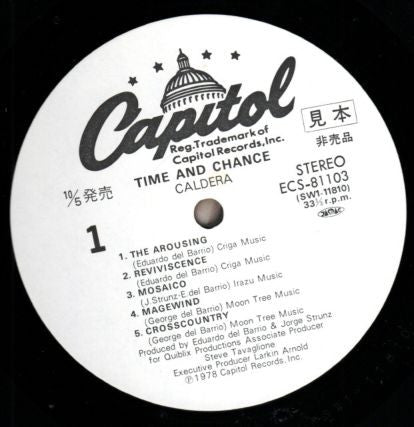 Caldera (2) - Time And Chance (Vinyl, LP, Album, Promo) Near Mint (NM or M-) / Very Good Plus (VG+)