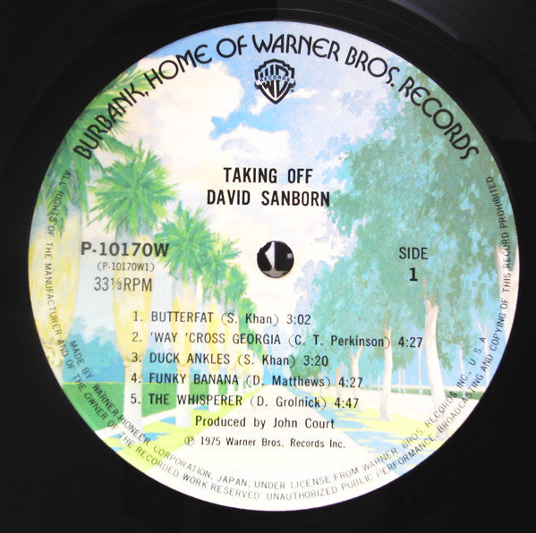 David Sanborn - Taking Off (Vinyl, LP, Album) Very Good Plus (VG+) / Good Plus (G+)