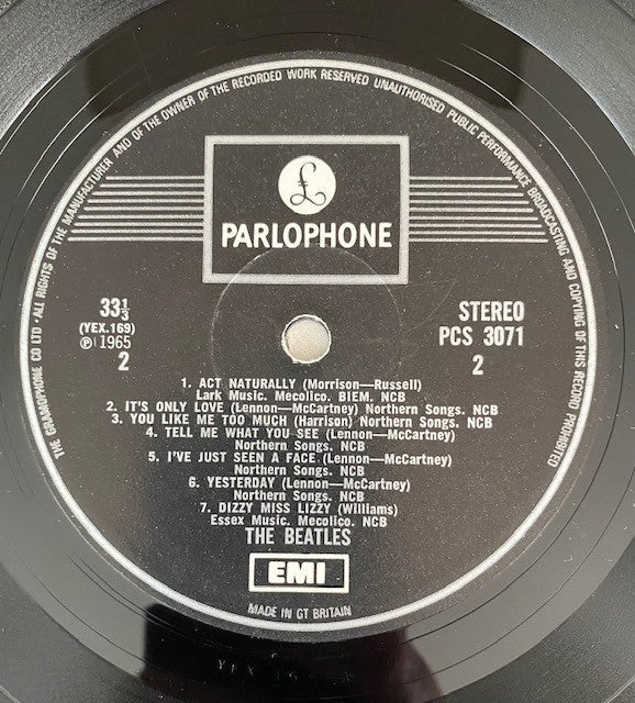 The Beatles - Help! (Vinyl, LP, Album, Stereo, Reissue) Very Good Plus (VG+) / Very Good (VG)