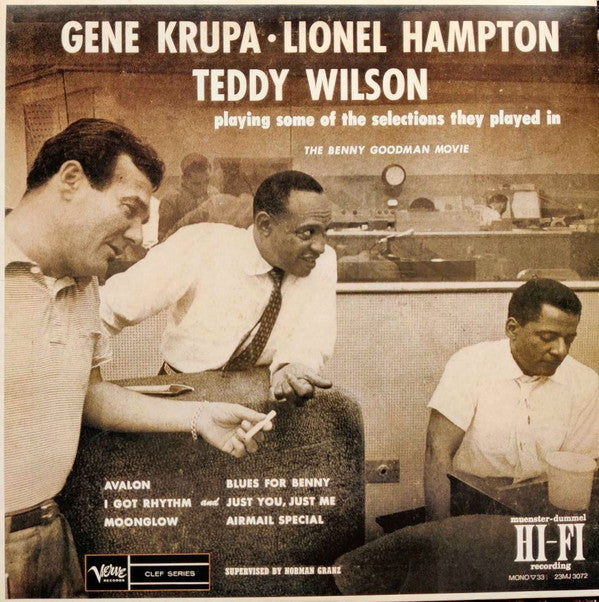 Gene Krupa - Gene Krupa - Lionel Hampton - Teddy Wilson (Vinyl, LP, Album, Mono) Very Good Plus (VG+) / Very Good Plus (VG+)