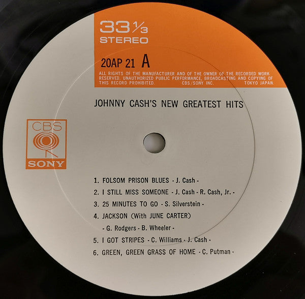 Johnny Cash - Johnny Cash's New Greatest Hits (Vinyl, LP, Compilation) Very Good (VG) / Very Good Plus (VG+)