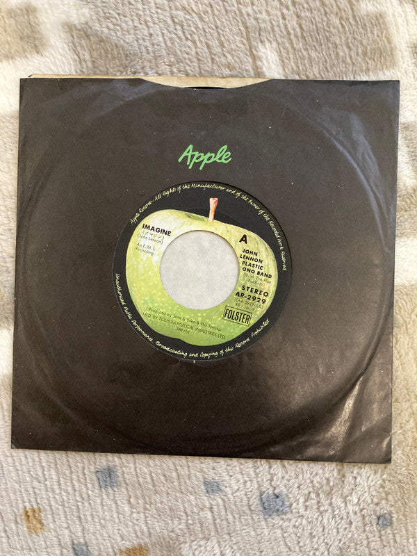 John Lennon - Imagine / It's So Hard (Vinyl, 7", 45 RPM, Single, Stereo) Very Good (VG) / Very Good Plus (VG+)