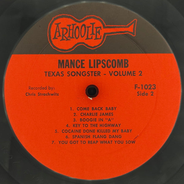 Mance Lipscomb - Texas Songster Volume 2 (Vinyl, LP, Album) Very Good Plus (VG+) / Very Good Plus (VG+)