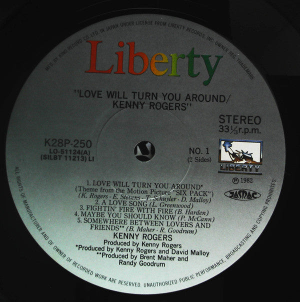 Kenny Rogers - Love Will Turn You Around (Vinyl, LP) Very Good Plus (VG+) / Very Good Plus (VG+)