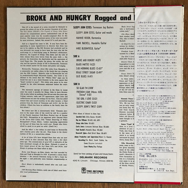 Sleepy John Estes - Broke And Hungry (Vinyl, LP, Album, Stereo) Very Good Plus (VG+) / Very Good (VG)