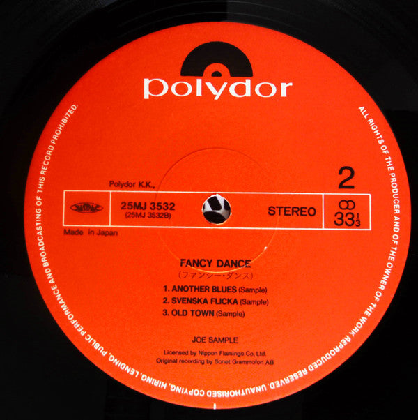 Joe Sample - Fancy Dance (Vinyl, LP, Album, Reissue, Stereo) Very Good Plus (VG+) / Very Good Plus (VG+)