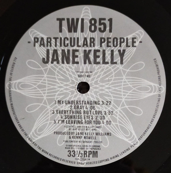 Jane Kelly Williams - Particular People (Vinyl, LP, Album, Stereo) Very Good Plus (VG+) / Very Good Plus (VG+)