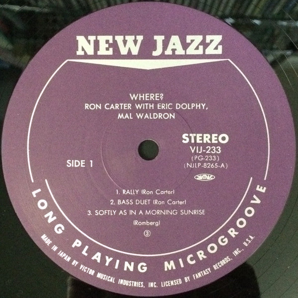 Ron Carter - Where? (Vinyl, LP, Album, Reissue, Stereo) Very Good Plus (VG+) / Very Good Plus (VG+)