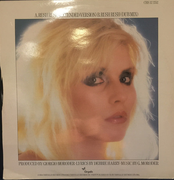 Deborah Harry - Rush Rush (Extended Version) (Vinyl, 12", 45 RPM, Single) Good Plus (G+) / Fair (F)