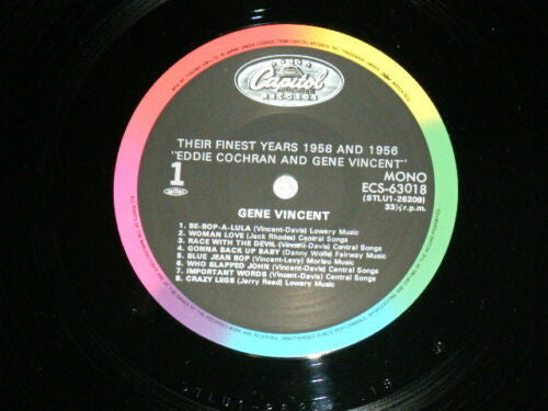 Eddie Cochran - Their Finest Years: 1958 And 1956 (Vinyl, LP, Compilation, Reissue) Very Good Plus (VG+) / Very Good Plus (VG+)