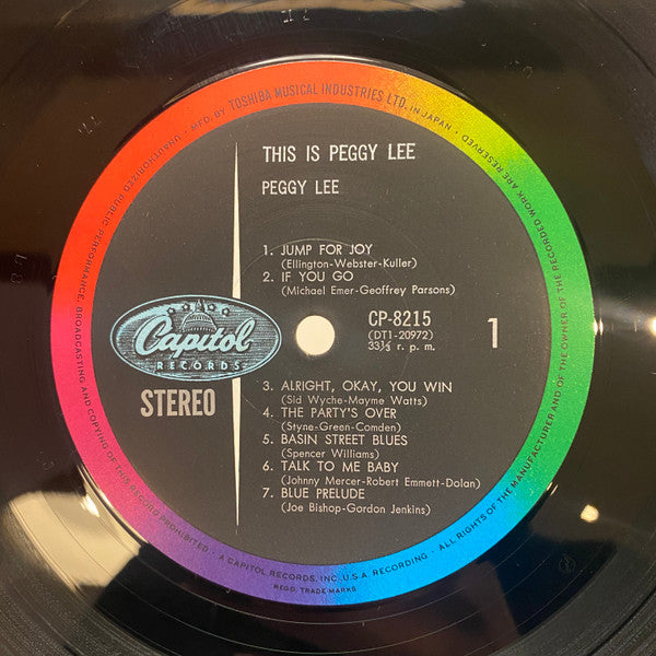 Peggy Lee - This Is Peggy Lee (Vinyl, LP, Compilation) Near Mint (NM or M-) / Very Good Plus (VG+)