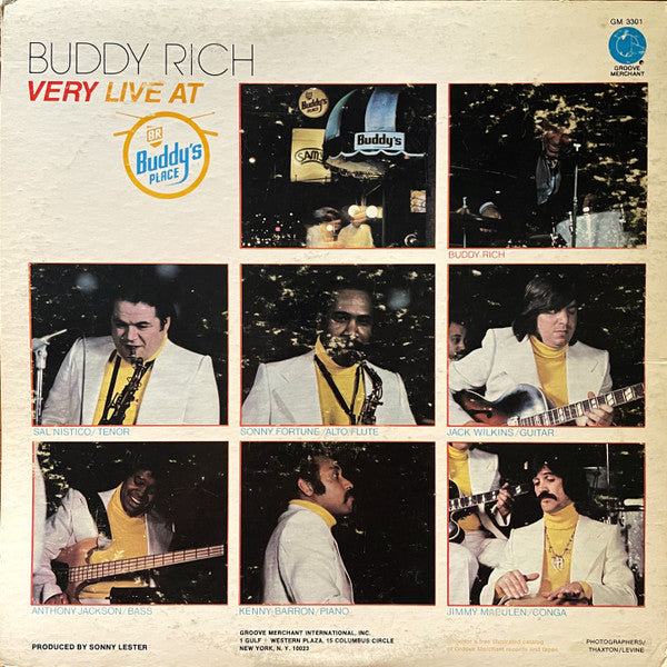 Buddy Rich - Very Live At Buddy's Place (Vinyl, LP, Album) Very Good (VG) / Good (G)