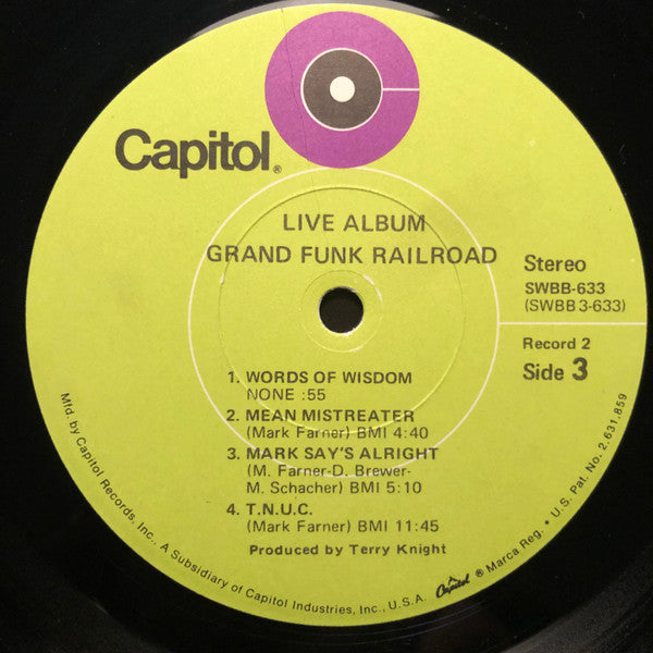 Grand Funk Railroad - Live Album (2xVinyl, LP, Album) Good Plus (G+) / Very Good (VG)