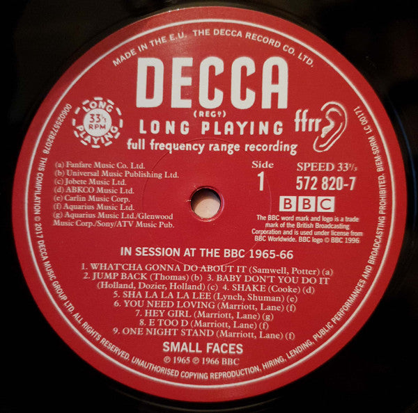Small Faces - In Session At The BBC 1965-1966 (Vinyl, LP, Album, Record Store Day) Mint (M) / Mint (M)