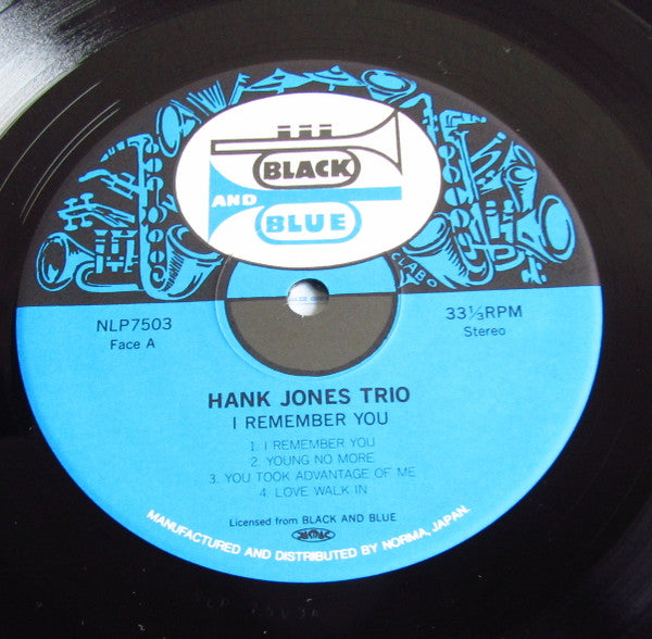 Hank Jones - I Remember You (Vinyl, LP, Album, Reissue, Stereo) Very Good Plus (VG+) / Very Good Plus (VG+)