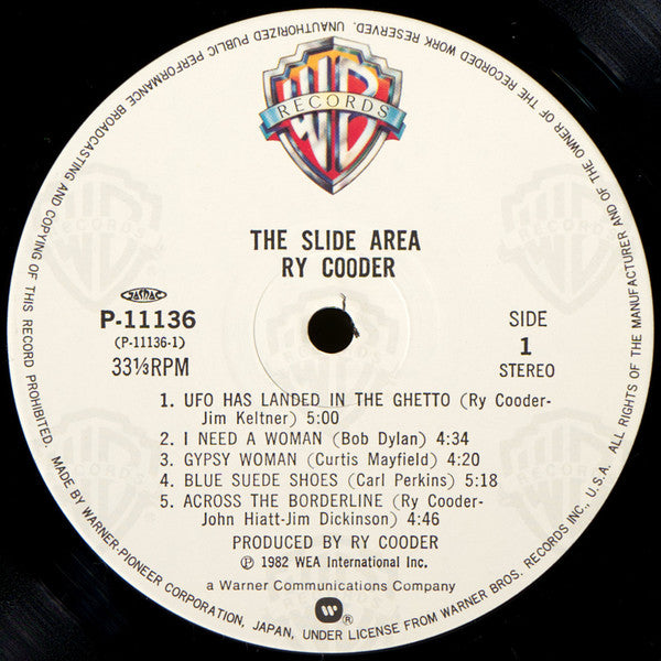 Ry Cooder - The Slide Area (Vinyl, LP, Album, Stereo) Very Good (VG) / Very Good (VG)