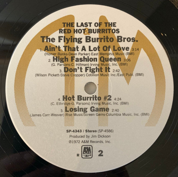 The Flying Burrito Bros - Last Of The Red Hot Burritos (Vinyl, LP, Album) Near Mint (NM or M-) / Very Good Plus (VG+)
