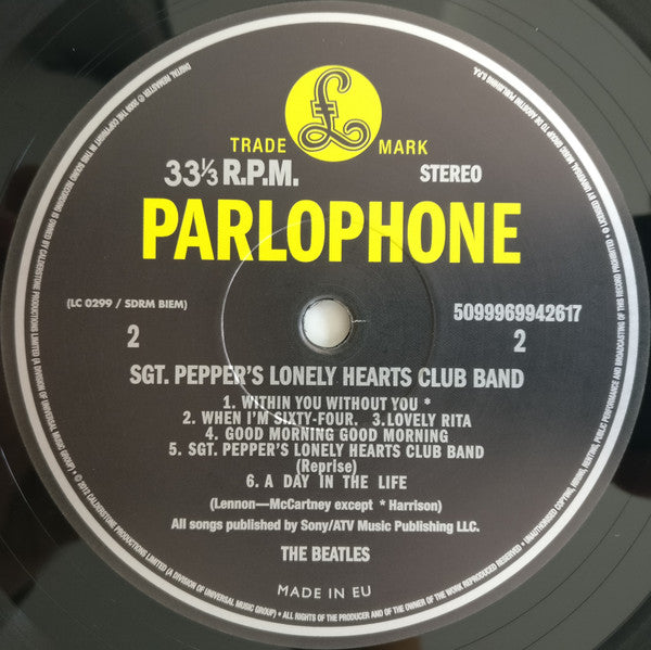 The Beatles - Sgt. Pepper's Lonely Hearts Club Band (Vinyl, LP, Album, Limited Edition, Reissue, Remastered) Mint (M) / Very Good Plus (VG+)
