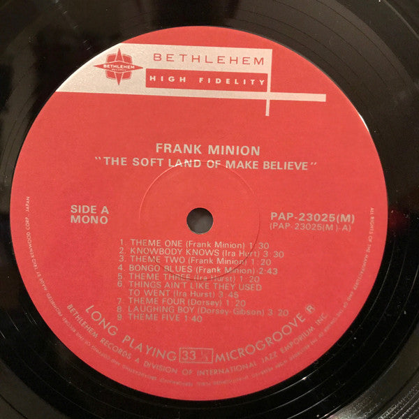 Frank Minion - The Soft Land Of Make Believe (Introduction To Black Opium Street) (Vinyl, LP, Reissue, Mono) Near Mint (NM or M-) / Very Good Plus (VG+)