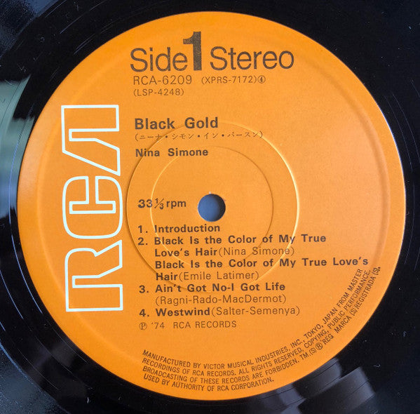Nina Simone - Black Gold (Vinyl, LP, Album, Stereo) Near Mint (NM or M-) / Very Good Plus (VG+)