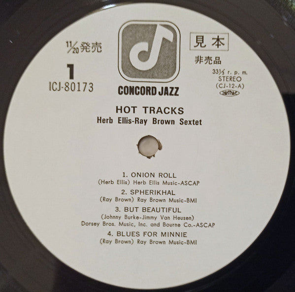 Herb Ellis-Ray Brown Sextet - Hot Tracks (Vinyl, LP, Album, Promo, Stereo) Very Good (VG) / Very Good (VG)