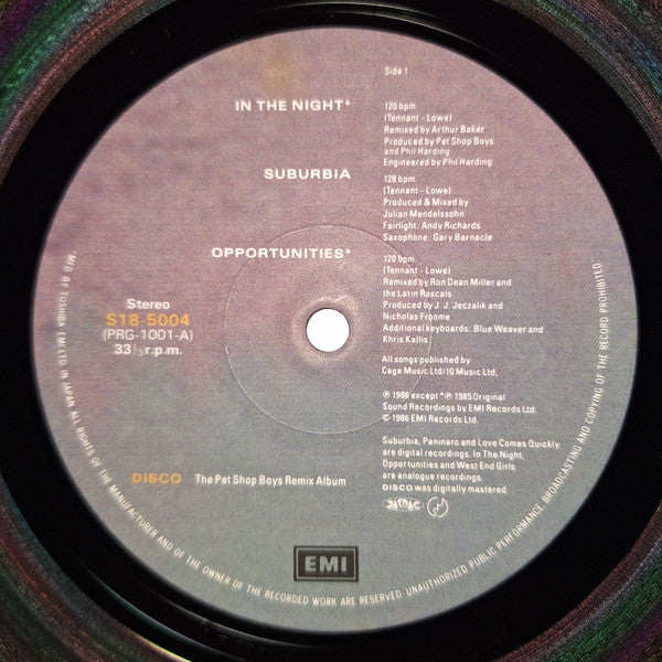 Pet Shop Boys - Disco (Vinyl, LP, Compilation, Stereo)