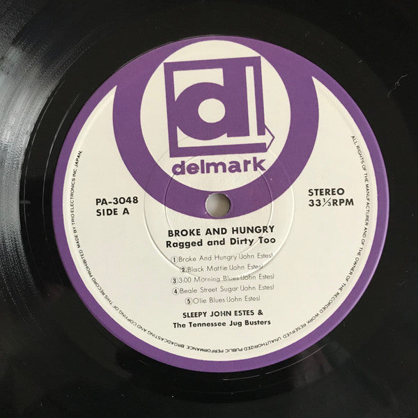 Sleepy John Estes - Broke And Hungry (Vinyl, LP, Album, Stereo) Very Good Plus (VG+) / Very Good (VG)