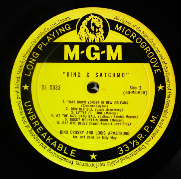 Bing Crosby - Bing & Satchmo (Vinyl, LP, Album, Mono) Very Good Plus (VG+) / Near Mint (NM or M-)