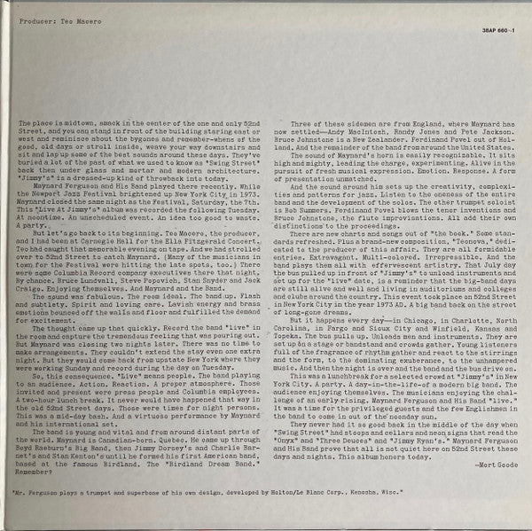Maynard Ferguson - M.F. Horn 4&5: Live At Jimmy's (2xVinyl, LP, Album, Reissue, Stereo) Very Good Plus (VG+) / Very Good Plus (VG+)