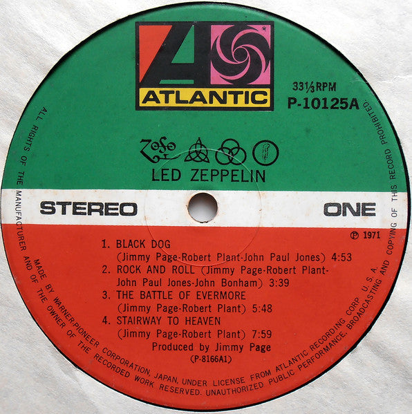 Led Zeppelin - IV = レッド・ツェッペリン IV (Vinyl, LP, Album, Reissue, Stereo)