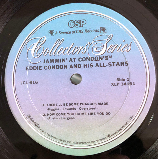 Eddie Condon And His All-Stars - Jammin' At Condon's (Vinyl, LP, Album, Mono) Very Good (VG) / Very Good Plus (VG+)