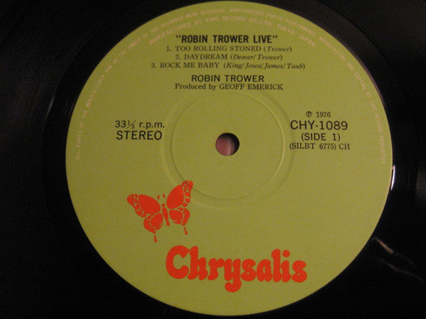 Robin Trower - Robin Trower Live! (Vinyl, LP, Album, Limited Edition) Very Good Plus (VG+) / Very Good Plus (VG+)