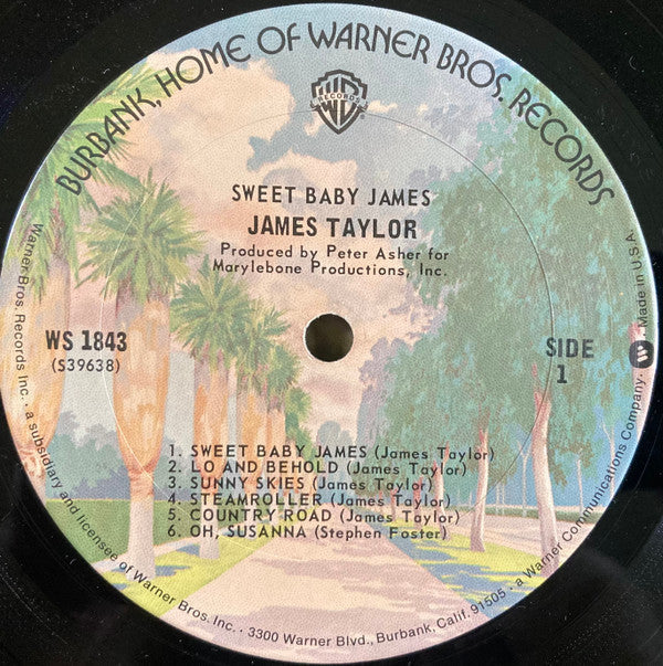 James Taylor (2) - Sweet Baby James (Vinyl, LP, Album, Reissue) Very Good Plus (VG+) / Good Plus (G+)