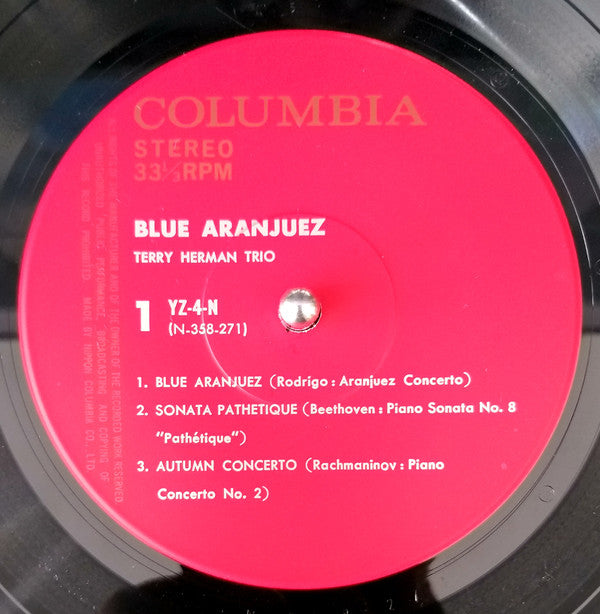 Terry Herman Trio - Blue Aranjuez (Vinyl, LP, Album, Stereo) Very Good (VG) / Very Good (VG)