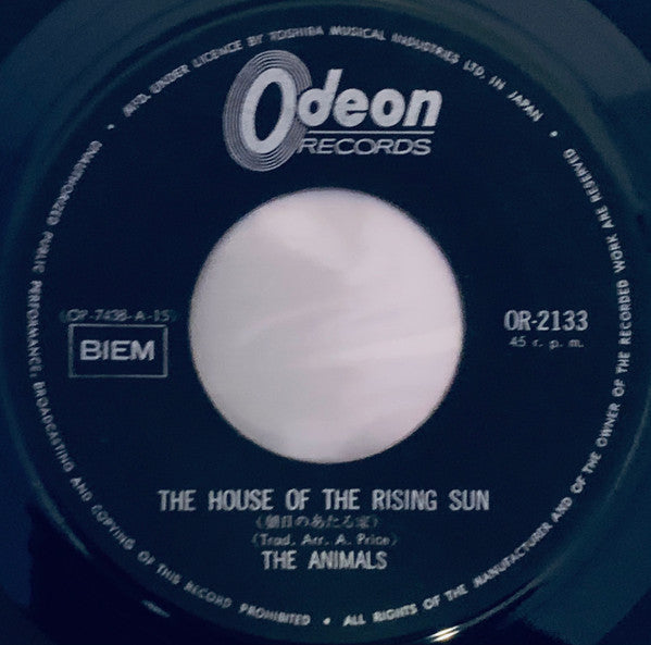The Animals - The House Of The Rising Sun / Don't Let Me Be Misunderstood (Vinyl, 7", 45 RPM, Single) Good Plus (G+) / Good Plus (G+)
