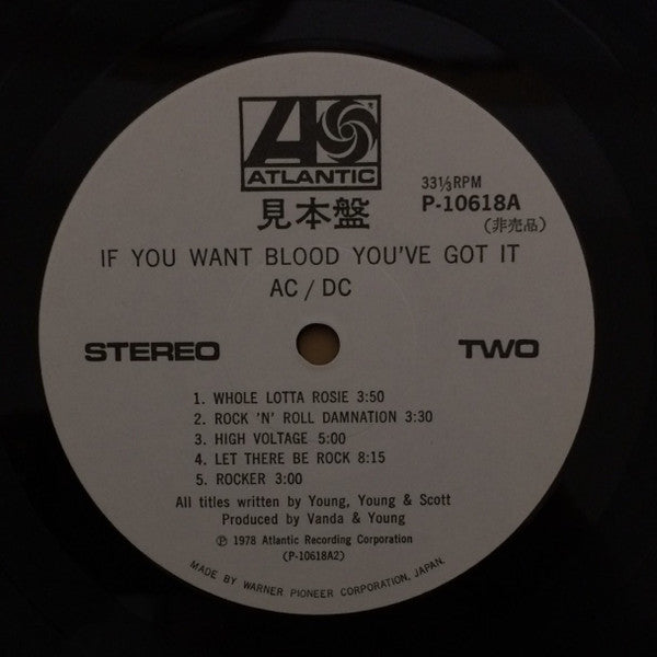 AC/DC - If You Want Blood You've Got It (Vinyl, LP, Album, Promo)