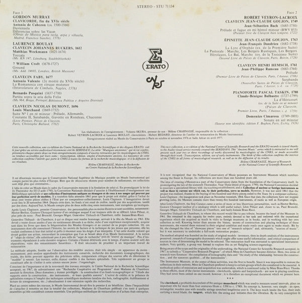 Antonio de Cabezón - Les Instruments Précieux Du Musée Du Conservatoire - Vol.1 - Les Instruments A Clavier (Vinyl, LP, Album) Very Good Plus (VG+) / Very Good Plus (VG+)