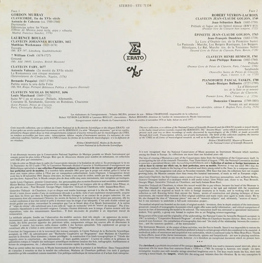 Antonio de Cabezón - Les Instruments Précieux Du Musée Du Conservatoire - Vol.1 - Les Instruments A Clavier (Vinyl, LP, Album) Very Good Plus (VG+) / Very Good Plus (VG+)