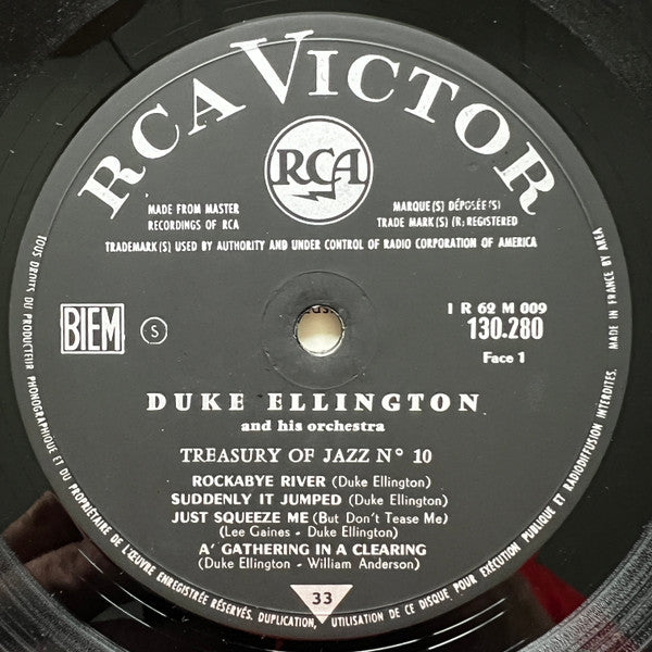 Duke Ellington And His Orchestra - Treasury of jazz n°10 (Vinyl, LP, 10", Compilation, Mono) Very Good (VG) / Good Plus (G+)