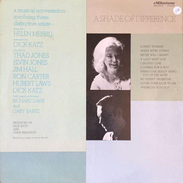 Helen Merrill - A Shade Of Difference (Vinyl, LP, Album, Reissue) Very Good Plus (VG+) / Very Good Plus (VG+)