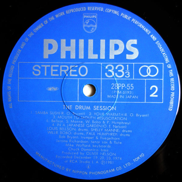 Louis Bellson - The Drum Session (Vinyl, LP, Album, Remastered) Very Good Plus (VG+) / Good Plus (G+)