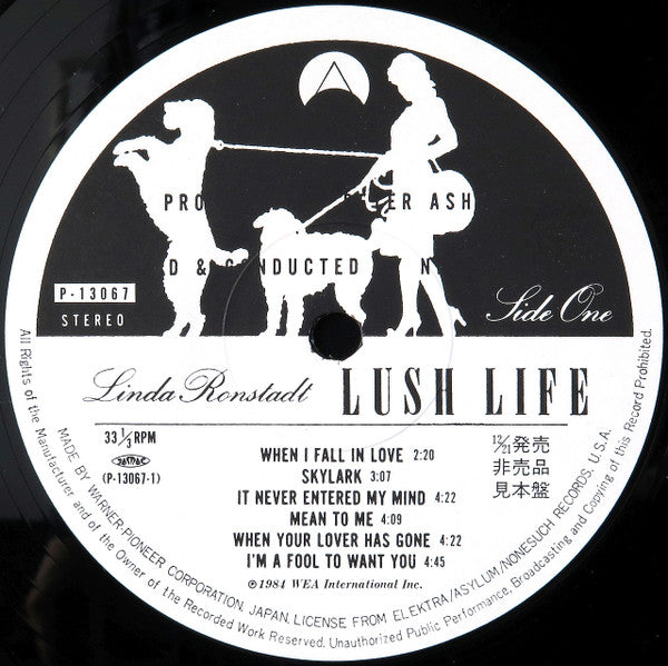 Linda Ronstadt - Lush Life (Vinyl, LP, Album, Promo) Very Good Plus (VG+) / Very Good (VG)