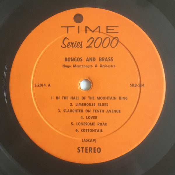 Hugo Montenegro And His Orchestra - Bongos And Brass (Vinyl, LP, Album, Stereo) Very Good (VG) / Fair (F)