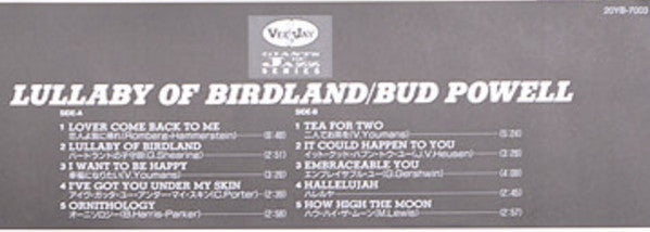 Bud Powell - Lullaby Of Birdland - Live At Birdland (Vinyl, LP, Mono) Very Good Plus (VG+) / Very Good Plus (VG+)