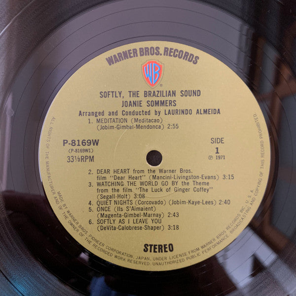 Joanie Sommers - Softly, The Brazilian Sound (Vinyl, LP, Album) Very Good (VG) / Very Good (VG)