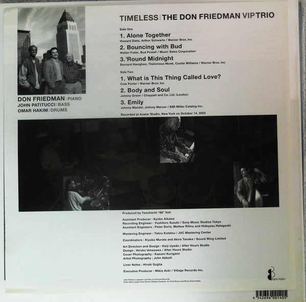 Don Friedman Trio - Timeless (Vinyl, LP, Album) Near Mint (NM or M-) / Near Mint (NM or M-)