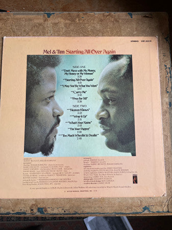 Mel & Tim - Starting All Over Again (Vinyl, LP, Album) Near Mint (NM or M-) / Very Good (VG)