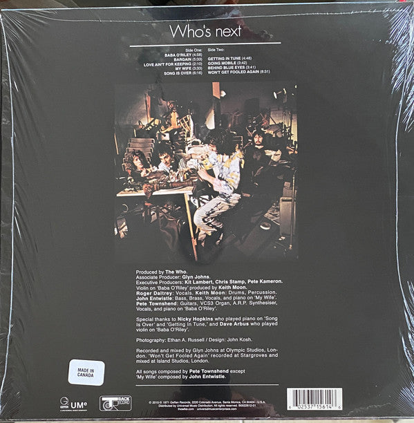 The Who - Who's Next (Vinyl, LP, Album, Reissue, Remastered, Repress) Very Good (VG) / Very Good Plus (VG+)