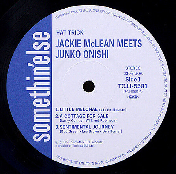 Jackie McLean - Hat Trick (Vinyl, LP, Album, Stereo) Near Mint (NM or M-) / Near Mint (NM or M-)